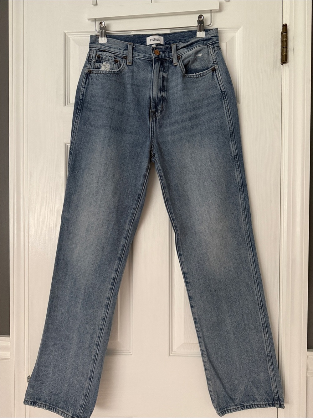 Pistola Super High Rise Straight Leg Jeans in April Showers